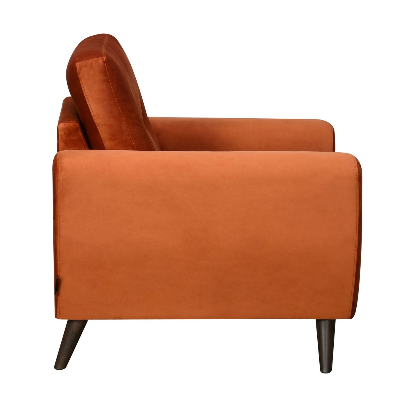 Nilkamal Rockingham Fabric 1 Seater Sofa (Rust Orange)