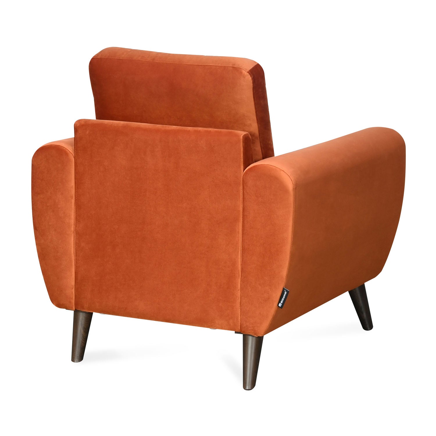 Nilkamal Rockingham Fabric 1 Seater Sofa (Rust Orange)