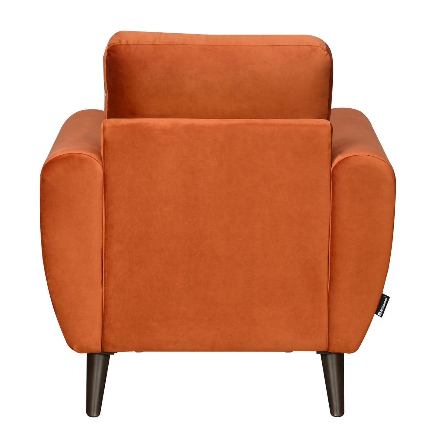 Nilkamal Rockingham Fabric 1 Seater Sofa (Rust Orange)