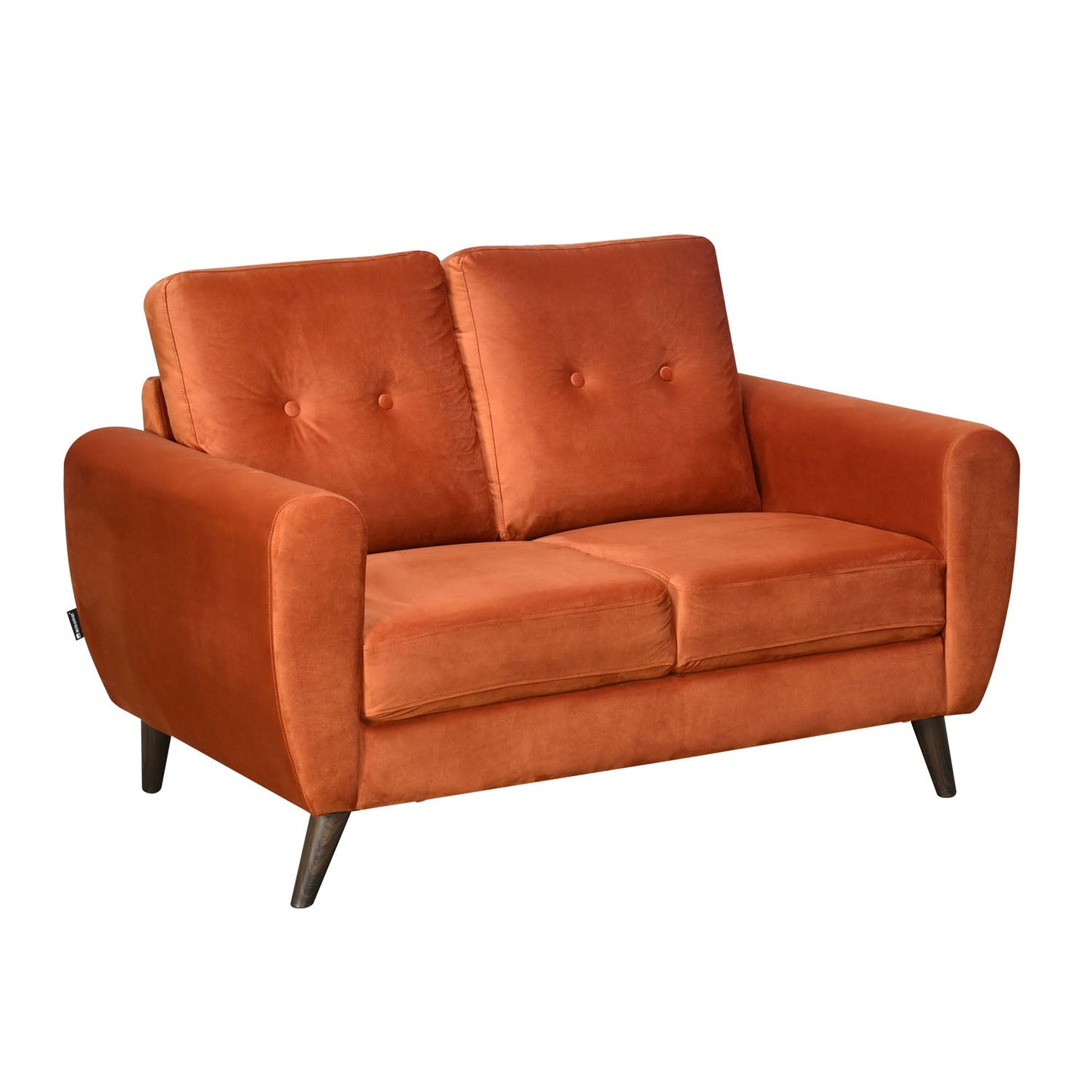 Nilkamal Rockingham Fabric 2 Seater Sofa (Rust Orange)