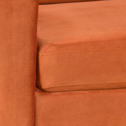 Nilkamal Rockingham Fabric 3 Seater Sofa (Rust Orange)