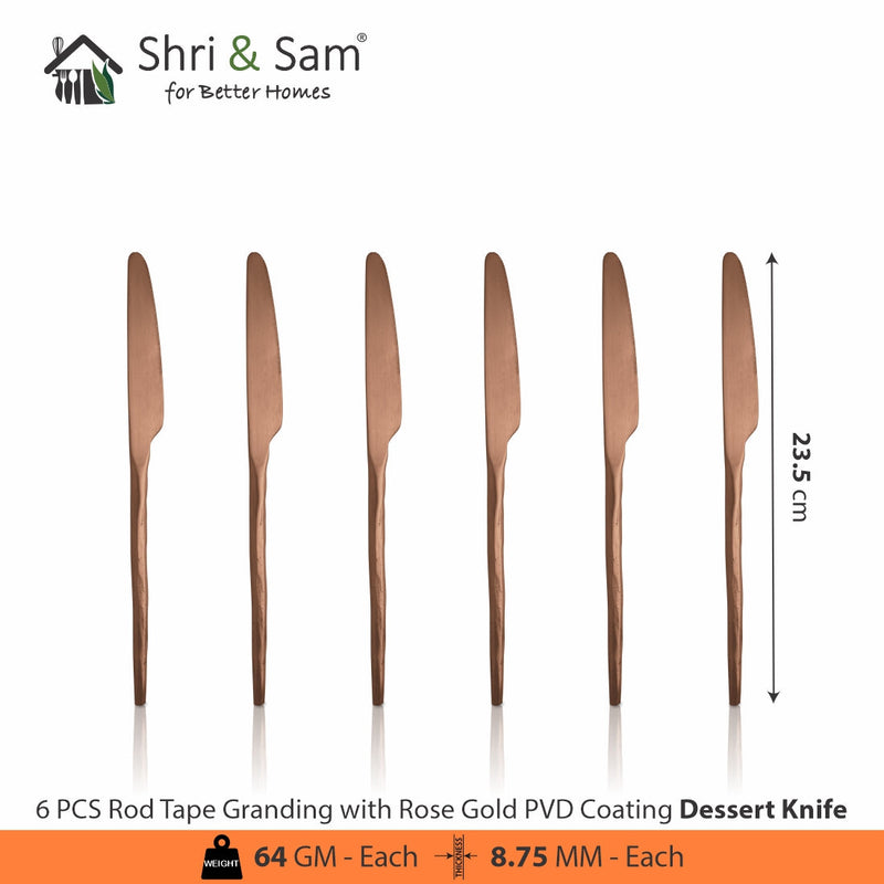Stainless Steel 24 PCS Cutlery Set with PVD Coating Rod Tape Granding