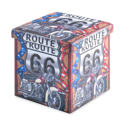 Nilkamal Route Folding Storage Ottoman (Grey)