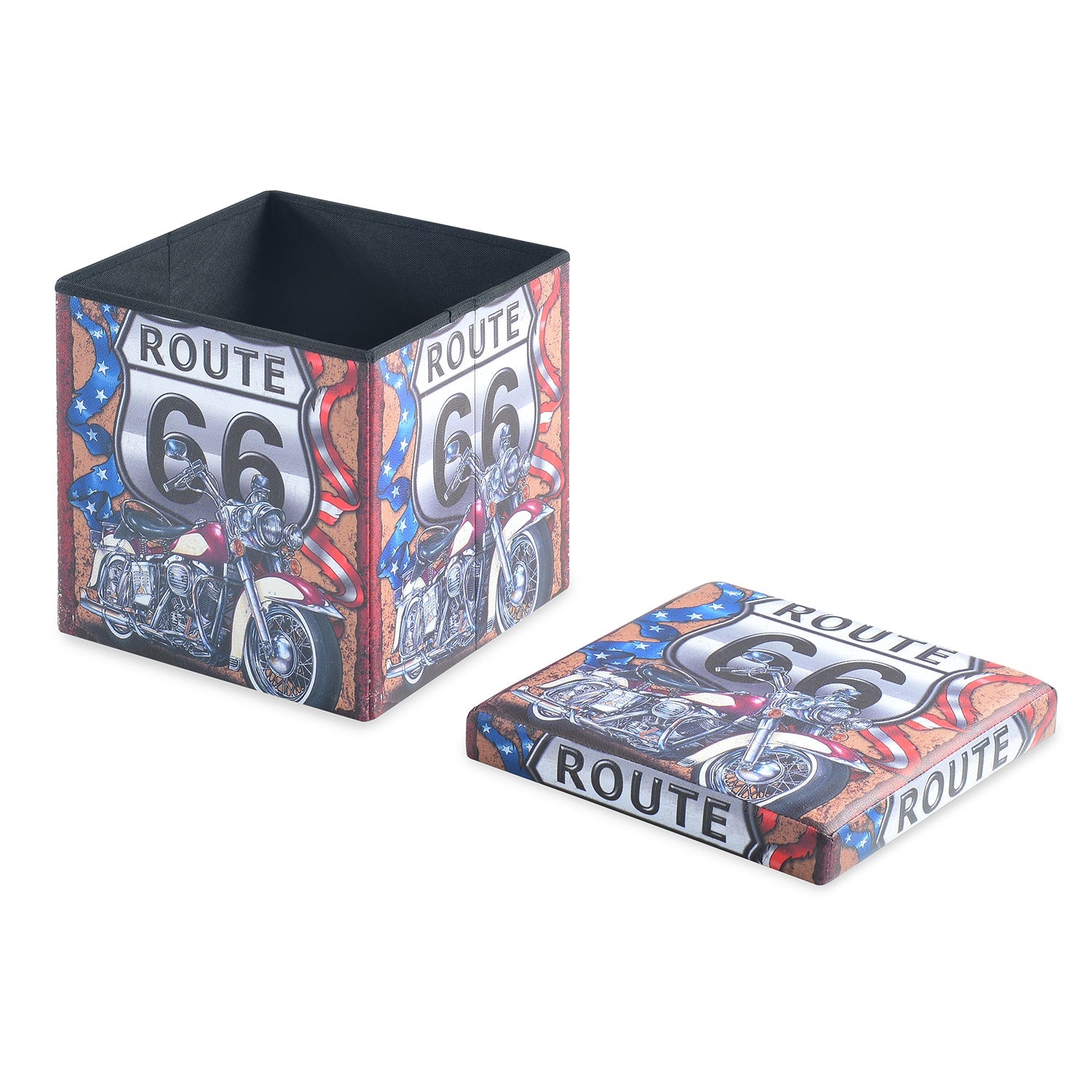 Nilkamal Route Folding Storage Ottoman (Grey)