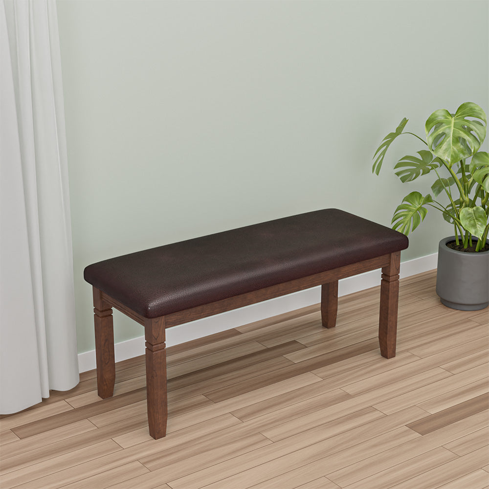Nilkamal Rover Multi Use Long Sitting Bench for Living Room | Dining Room (Walnut Brown)