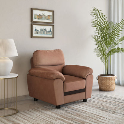 Nilkamal Rebecca 1 Seater Velvette Sofa (Brown)