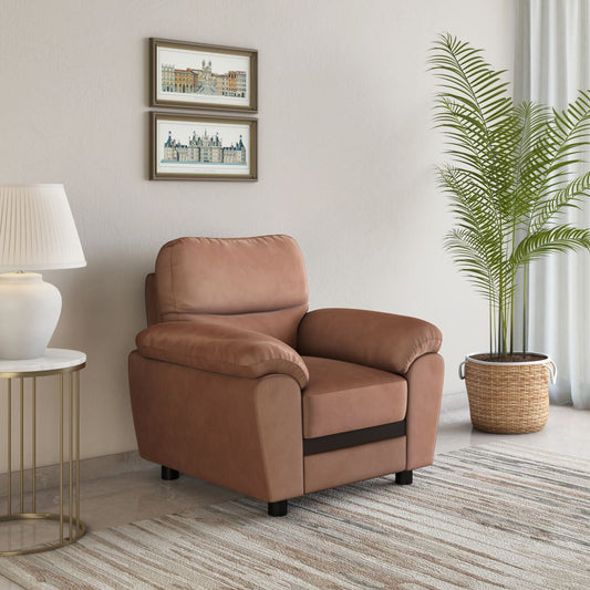 Nilkamal Rebecca 1 Seater Velvette Sofa (Brown)