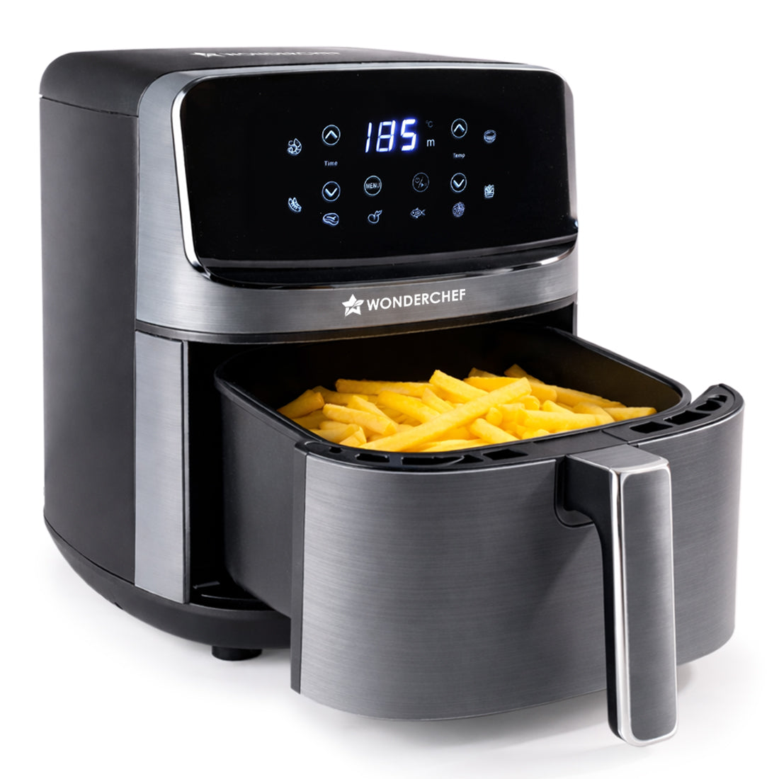 Wonderchef Regalia 4.5L Digital Air Fryer | 1500W | 10 Preset Menus | 90% less fat | Rapid Air 360° Circulation Technolo