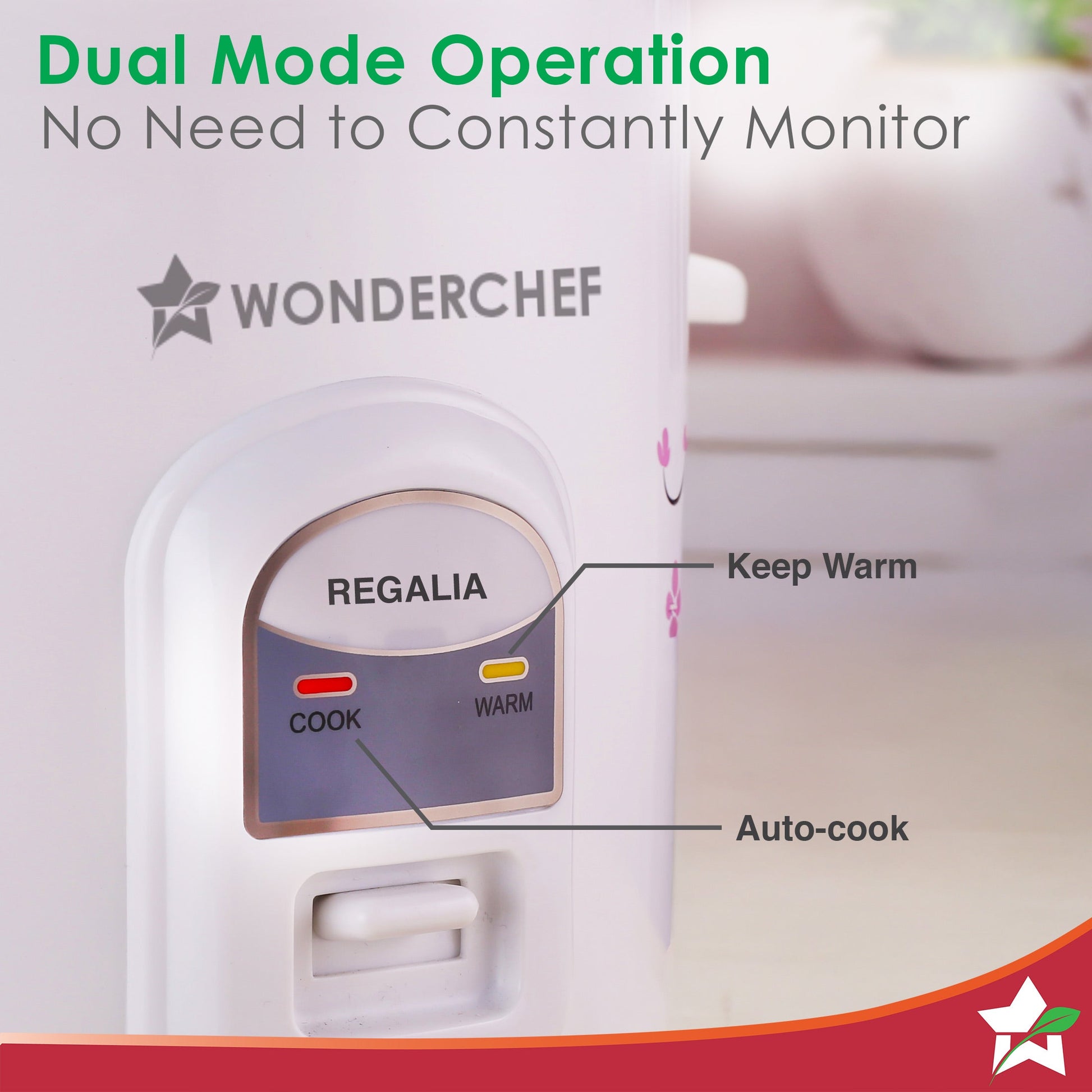 Regalia Electric Rice Cooker | 1.8 L, 700W | Non-stick Bowl Serves 4-6 | Keep Warm Function | Uniform Cooking | Steam Veggies, Make Pulao, Khichdi, Momos | 2-Year Warranty