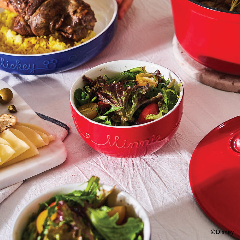 Meyer Disney Bon Voyage Ceramic Ramen Bowl Set of 2, 1 L Each (Red and Blue)
