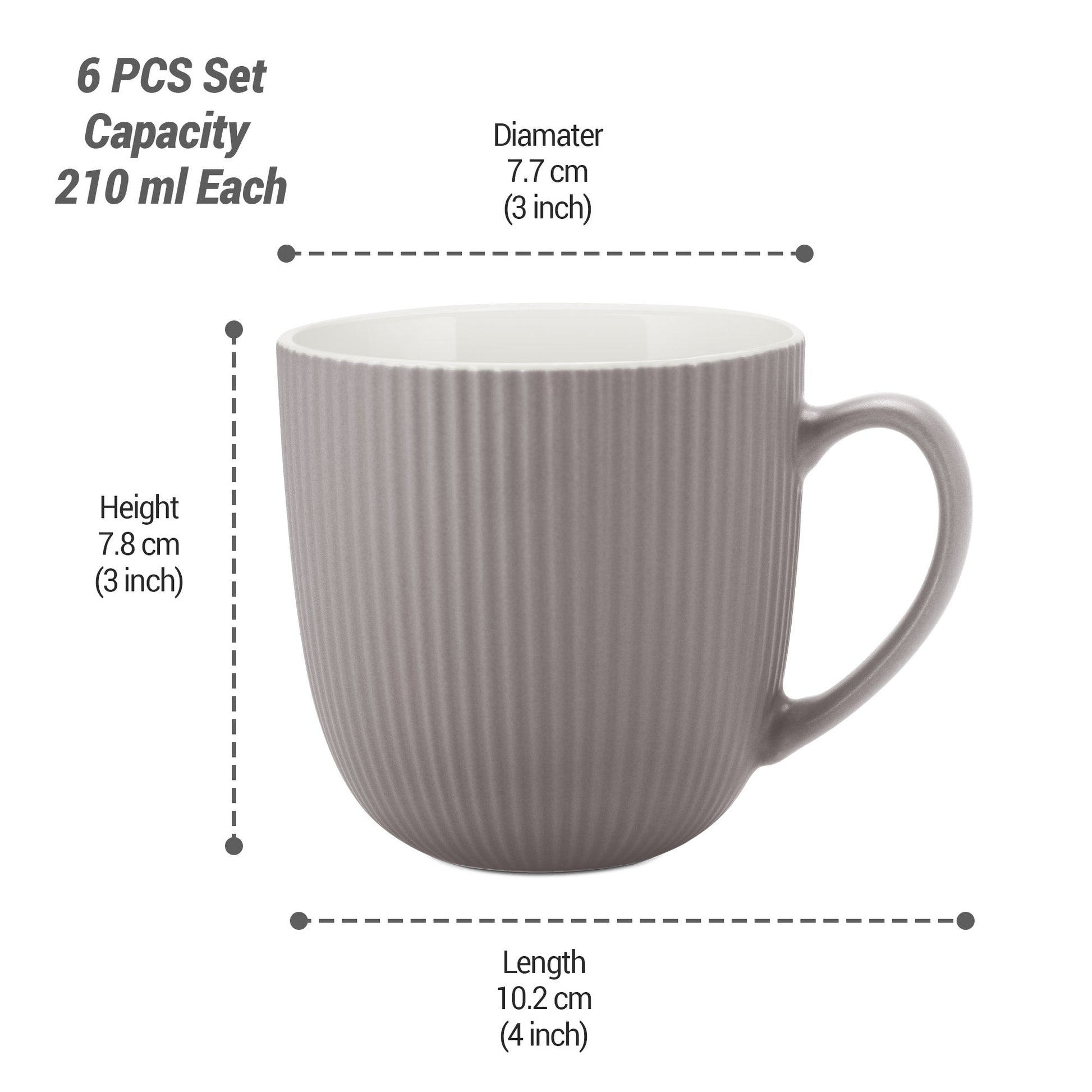Ridge Ceramic Mug (Treo by Milton)