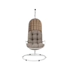 Rossi Single Seater Hanging Swing With Stand For Balcony , Garden Swing (Sea shell)
