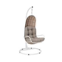 Rossi Single Seater Hanging Swing With Stand For Balcony , Garden Swing (Sea shell)