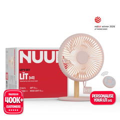 All-day Wireless Rechargeable Table Fan with Mood Light and Magnetic Remote | LĪT [v3]