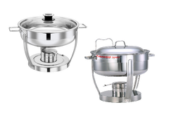 Pradeep Stainless Steel Round Chafing Dish with Stand (4 L / 5 L / 7.5 L)
