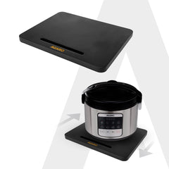AGARO Elite Sliding Tray S1, for Kitchen Appliances, Smooth Countertop Slider Tray with Rubber Wheels for Coffee Machine, Mixer Grinder, Air Fryer, Micro Oven & More, Anti-Slip & Durable Build, Black-1