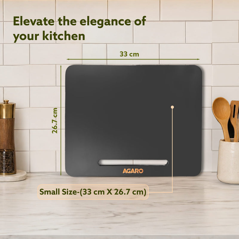 AGARO Elite Sliding Tray S1, for Kitchen Appliances, Smooth Countertop Slider Tray with Rubber Wheels for Coffee Machine, Mixer Grinder, Air Fryer, Micro Oven & More, Anti-Slip & Durable Build, Black-7