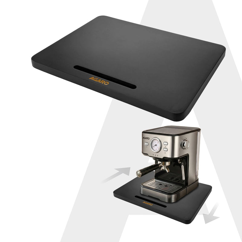 AGARO Elite Sliding Tray S2, for Kitchen Appliances, Smooth Countertop Slider Tray with Rubber Wheels for Coffee Machine, Mixer Grinder, Air Fryer, Micro Oven & More, Anti-Slip & Durable Build, Black-1