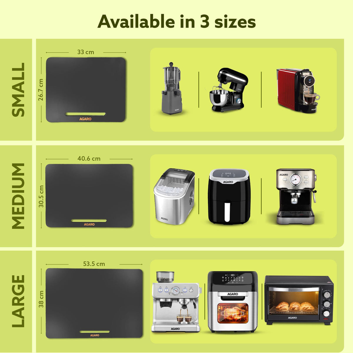 AGARO Elite Sliding Tray S2, for Kitchen Appliances, Smooth Countertop Slider Tray with Rubber Wheels for Coffee Machine, Mixer Grinder, Air Fryer, Micro Oven & More, Anti-Slip & Durable Build, Black-5