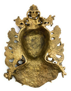 Brass Tara Maa Face Idol – Ugra Tara | Neela Saraswati | Mahashakti Tara | Tarapith Shakti Moorthi for Puja, Home Temple & Spiritual Decor – 30cm,Gold, 12 Inch, 1 Piece