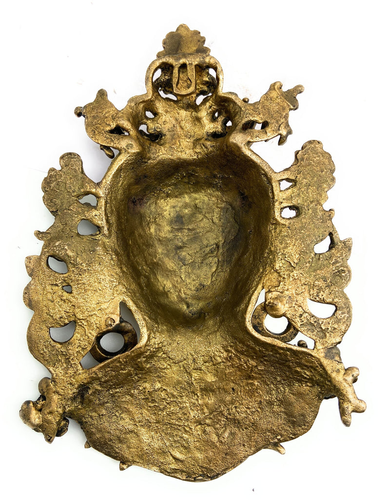 Brass Tara Maa Face Idol – Ugra Tara | Neela Saraswati | Mahashakti Tara | Tarapith Shakti Moorthi for Puja, Home Temple & Spiritual Decor – 30cm,Gold, 12 Inch, 1 Piece
