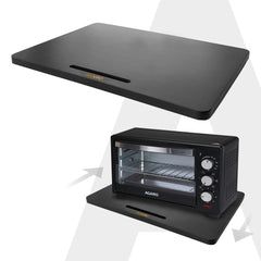 AGARO Elite Sliding Tray S3, for Kitchen Appliances, Smooth Countertop Slider Tray with Rubber Wheels for Coffee Machine, Mixer Grinder, Air Fryer, Micro Oven & More, Anti-Slip & Durable Build, Black-1