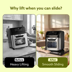 AGARO Elite Sliding Tray S3, for Kitchen Appliances, Smooth Countertop Slider Tray with Rubber Wheels for Coffee Machine, Mixer Grinder, Air Fryer, Micro Oven & More, Anti-Slip & Durable Build, Black-6