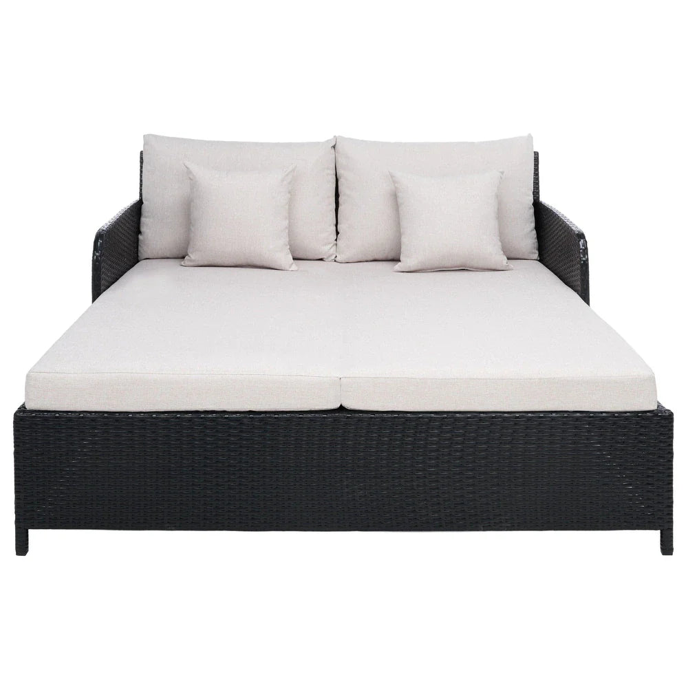 Heper Outdoor Poolside Sunbed With Cushion Daybed