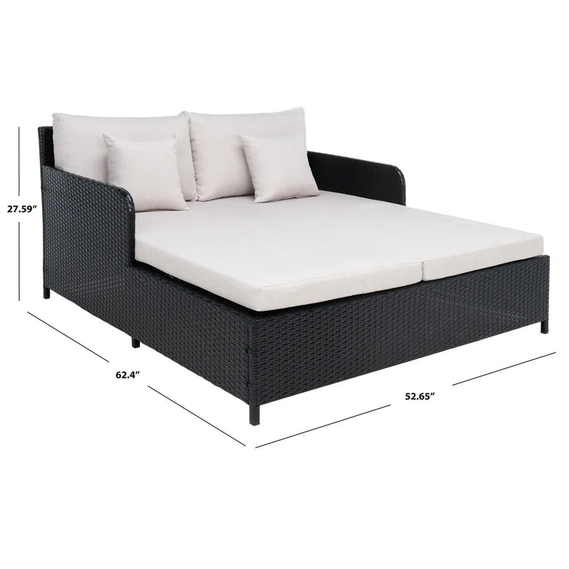 Heper Outdoor Poolside Sunbed With Cushion Daybed