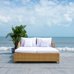 Heper Outdoor Poolside Sunbed With Cushion Daybed