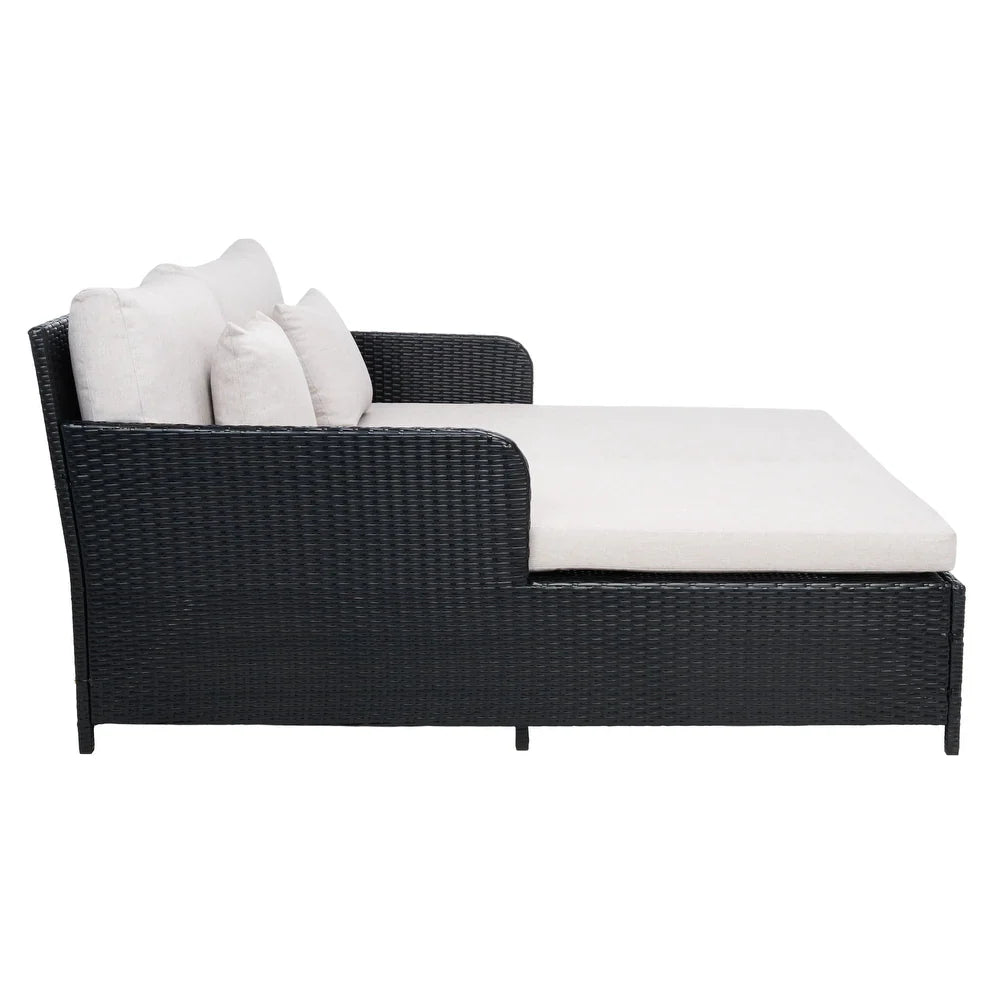 Heper Outdoor Poolside Sunbed With Cushion Daybed