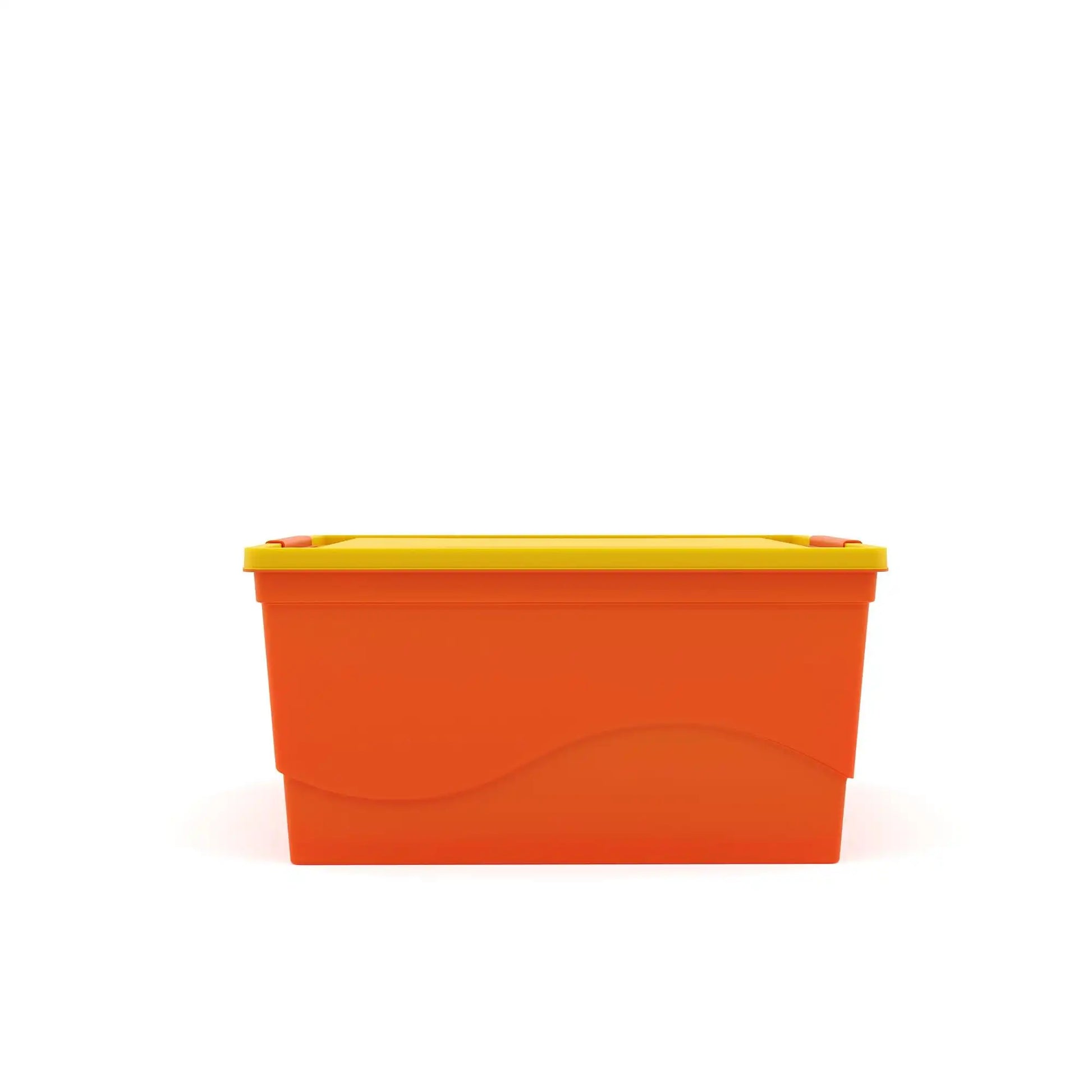 Nilkamal 50  Litre Multipurpose Storage Box with Lid (Orange and Yellow)