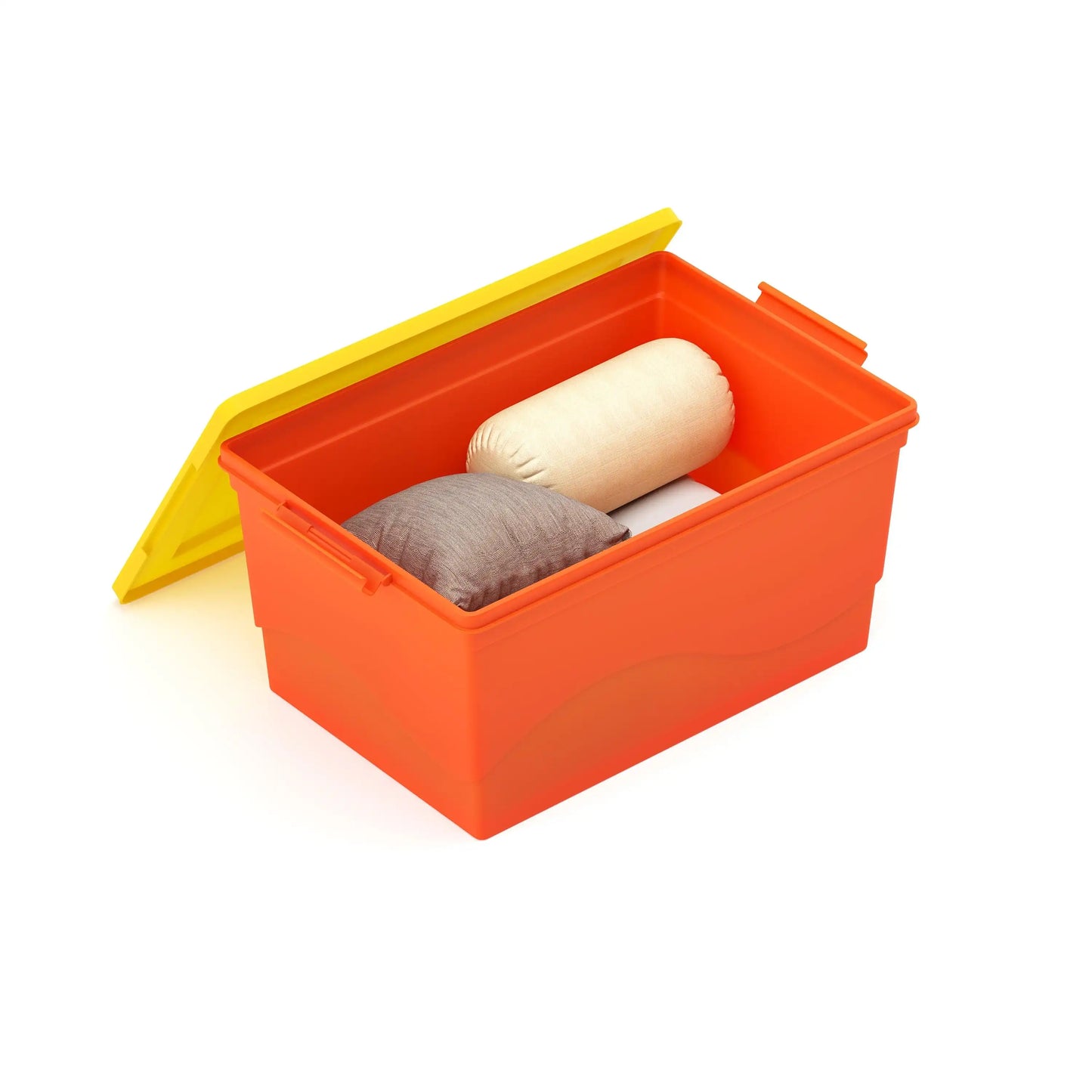 Nilkamal 50  Litre Multipurpose Storage Box with Lid (Orange and Yellow)