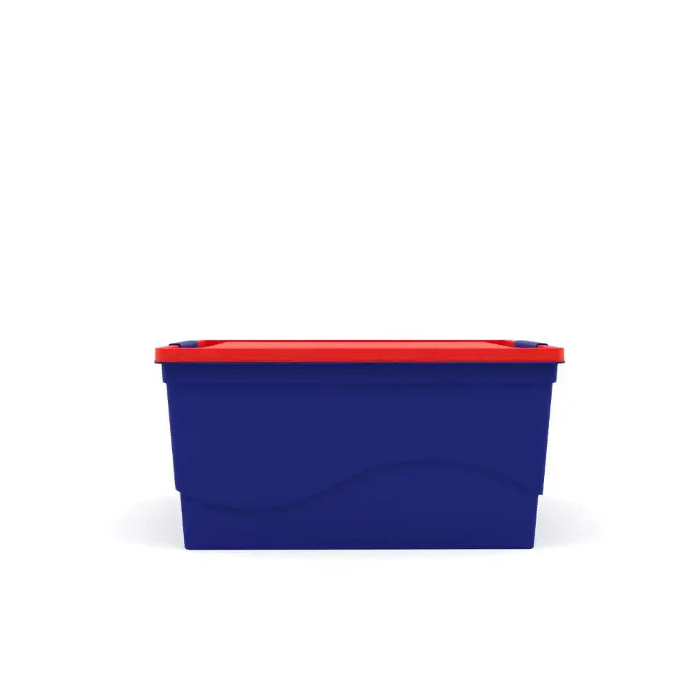 Nilkamal 50 Litre Multipurpose Storage Box with Lid (Blue and Red)