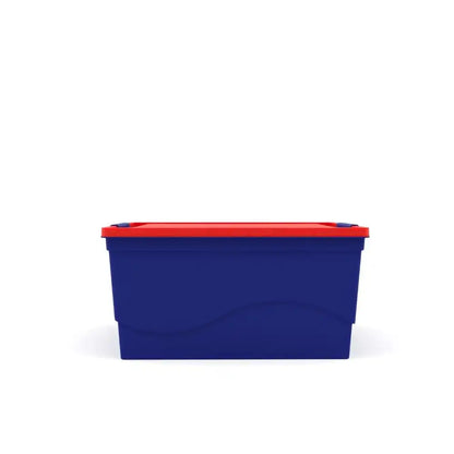 Nilkamal 50 Litre Multipurpose Storage Box with Lid (Blue and Red)