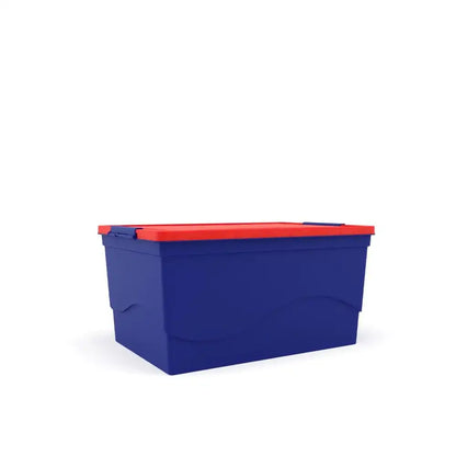 Nilkamal 50 Litre Multipurpose Storage Box with Lid (Blue and Red)