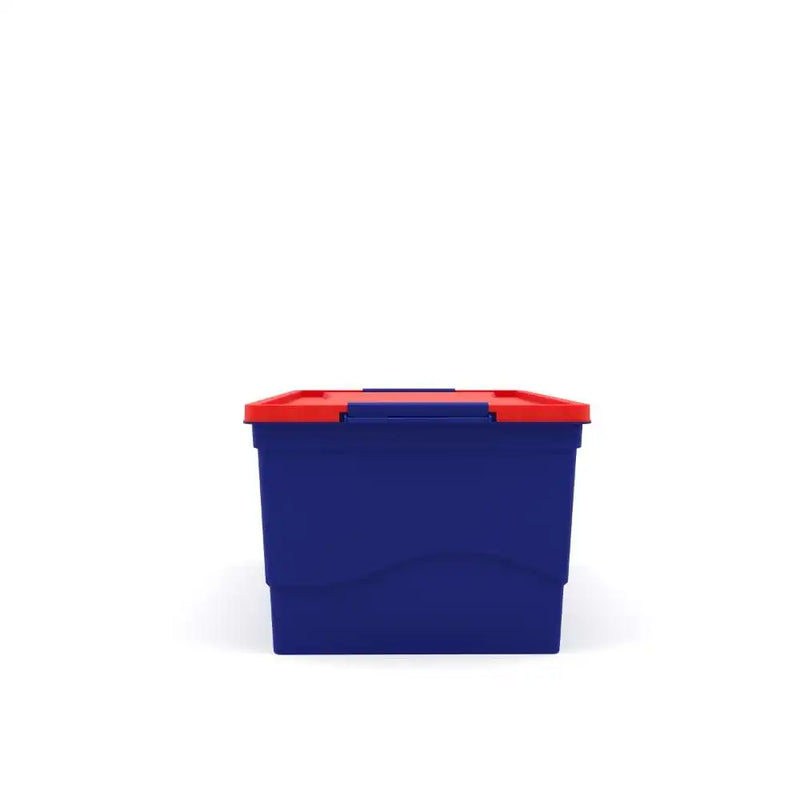 Nilkamal 50 Litre Multipurpose Storage Box with Lid (Blue and Red)