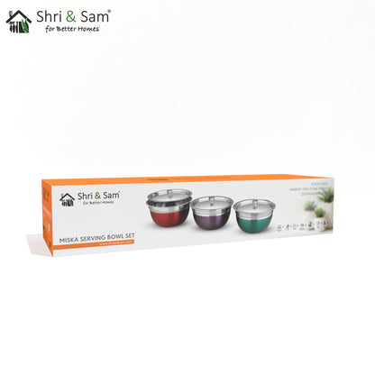 Stainless Steel Serving Bowl Set with SS Lid Miska