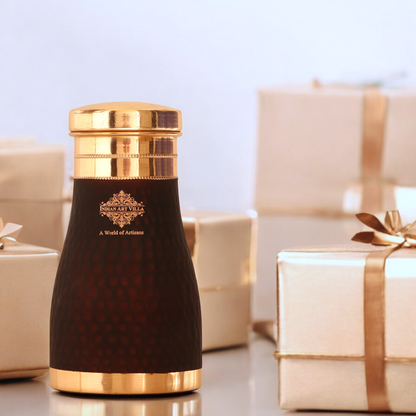 Personalized Copper Silk Finish Bedroom Water Bottle 950 ML