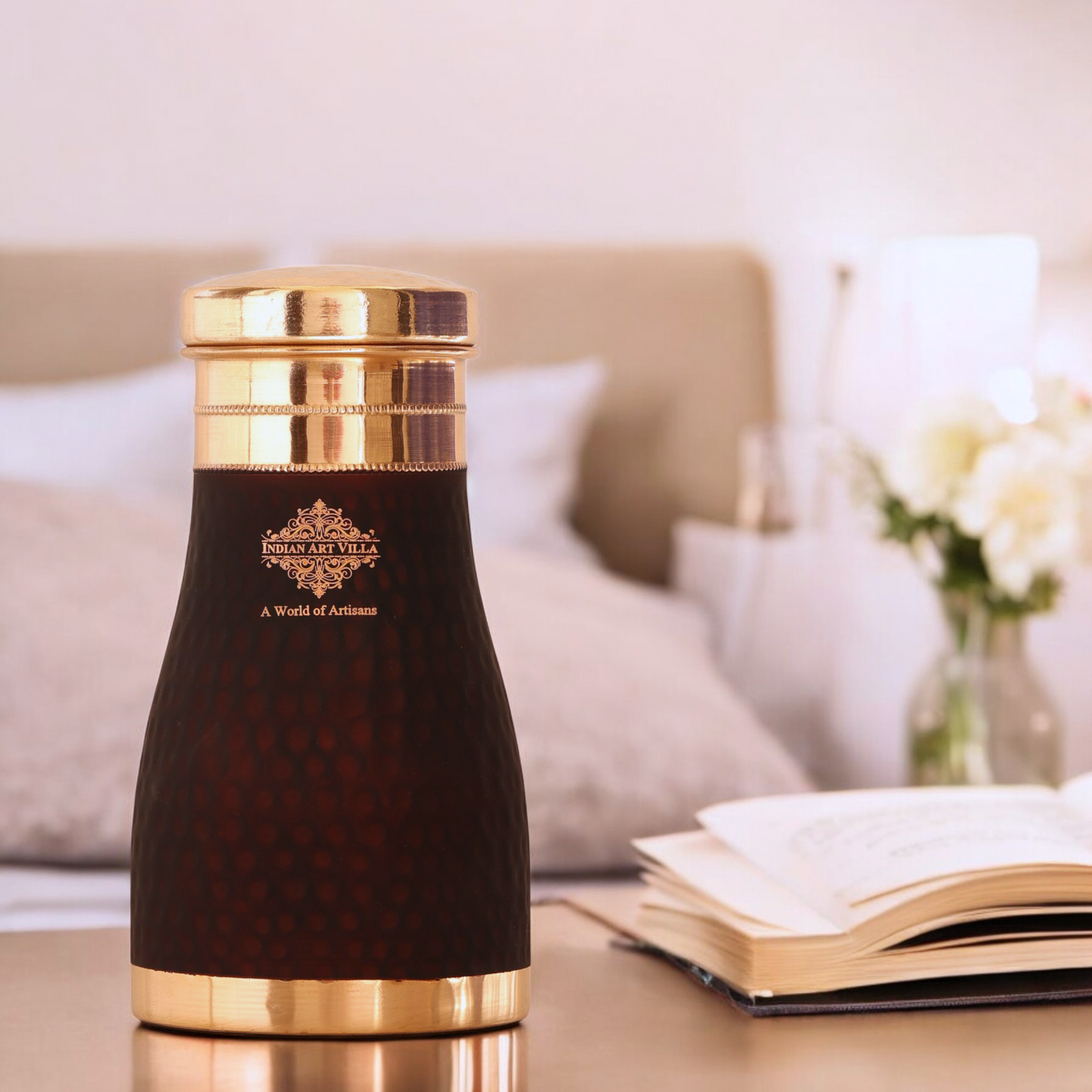Personalized Copper Silk Finish Bedroom Water Bottle 950 ML