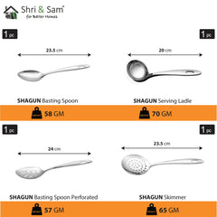 Stainless Steel 61 PCS Dinner Set (6 People) Shagun