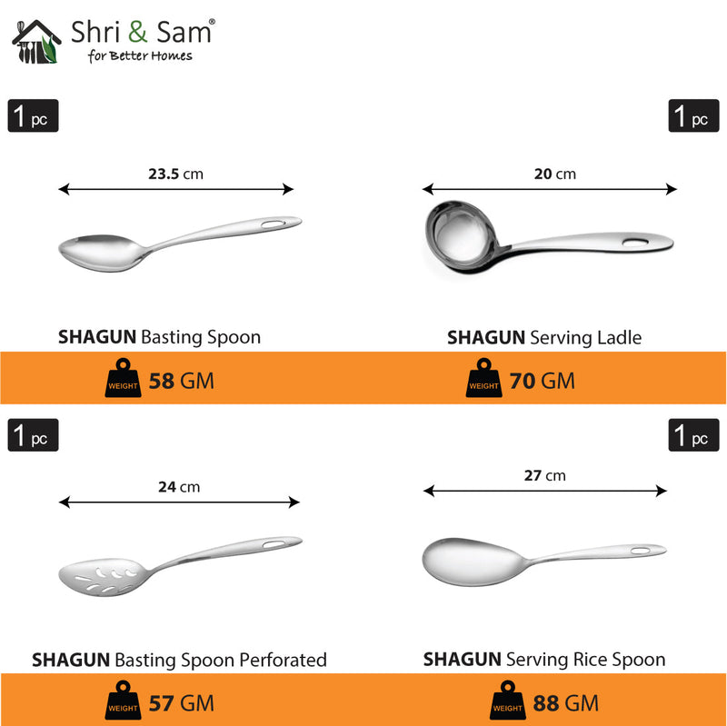 Stainless Steel 68 PCS Dinner Set (6 People) Shagun