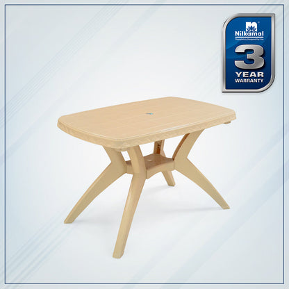 Nilkamal Shahenshah Kross legged Table (Marble Beige)