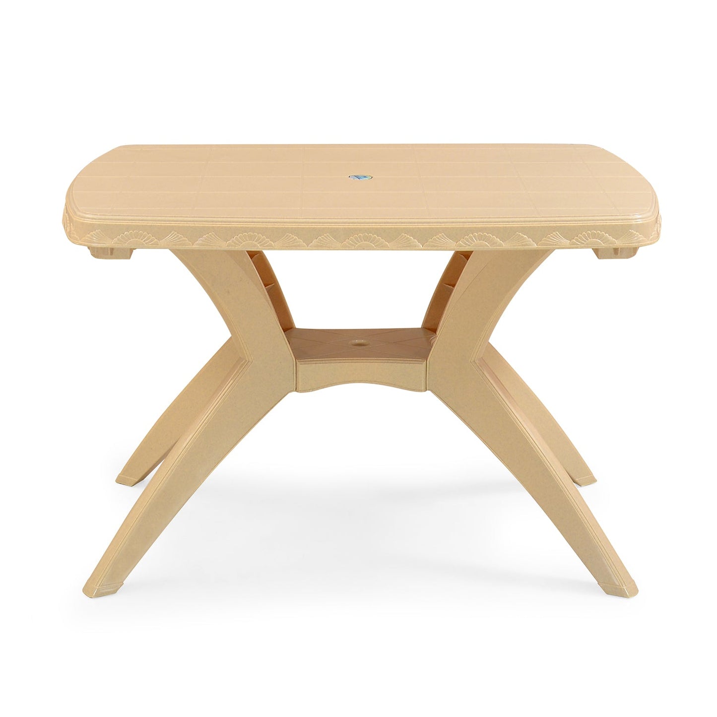 Nilkamal Shahenshah Kross legged Table (Marble Beige)