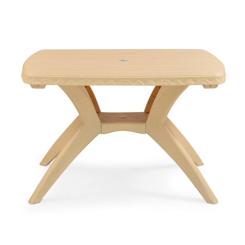 Nilkamal Shahenshah Kross legged Table (Marble Beige)