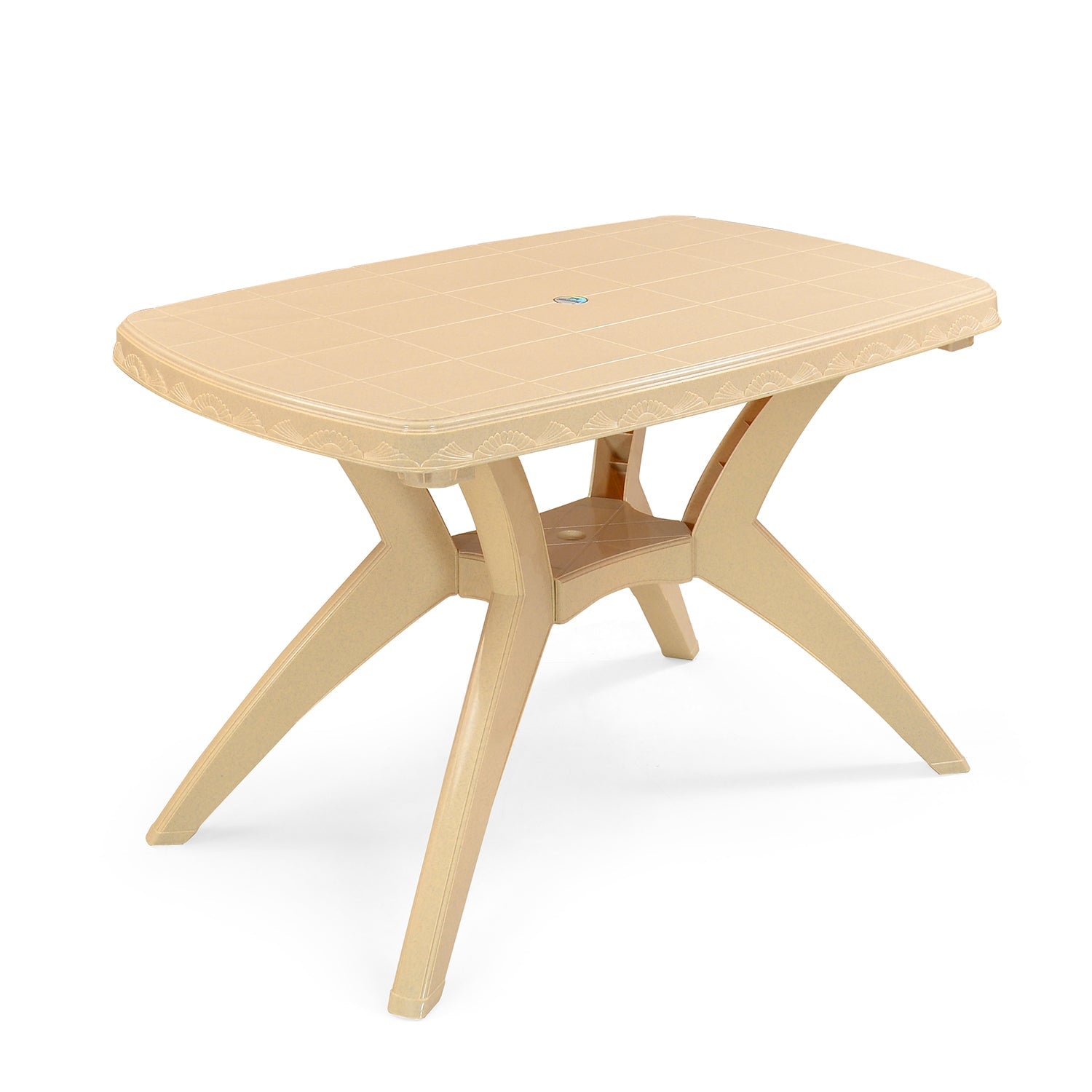 Nilkamal Shahenshah Kross legged Table (Marble Beige)