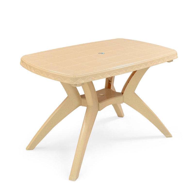 Nilkamal Shahenshah Kross legged Table (Marble Beige)