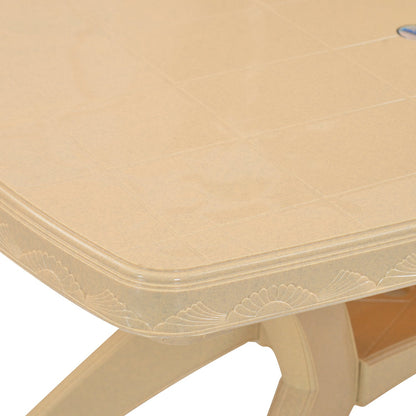 Nilkamal Shahenshah Kross legged Table (Marble Beige)