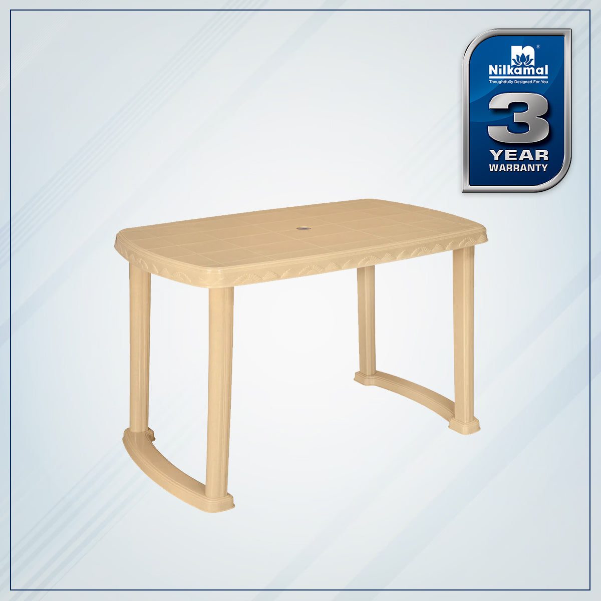 Nilkamal Shahenshah Dining Table (Marble Beige)