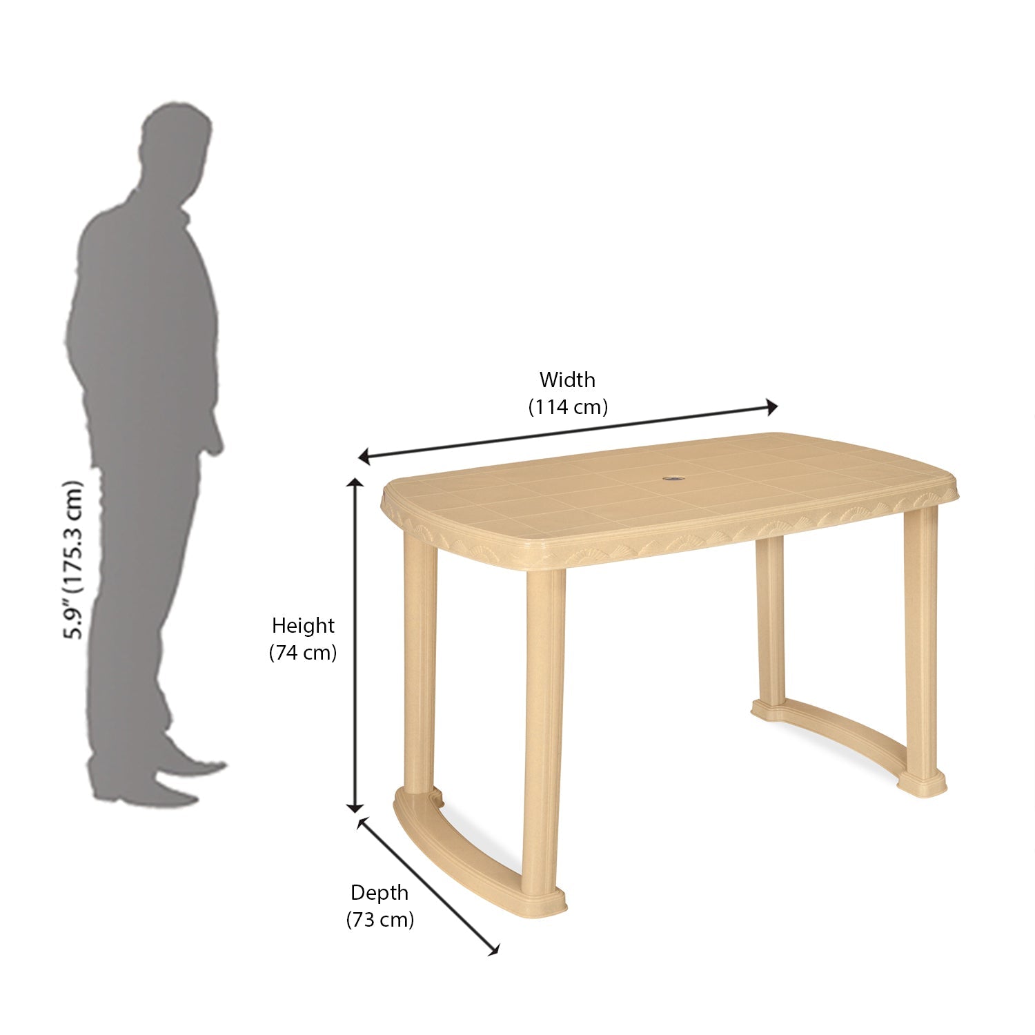 Nilkamal Shahenshah 4 Seater Dining Set